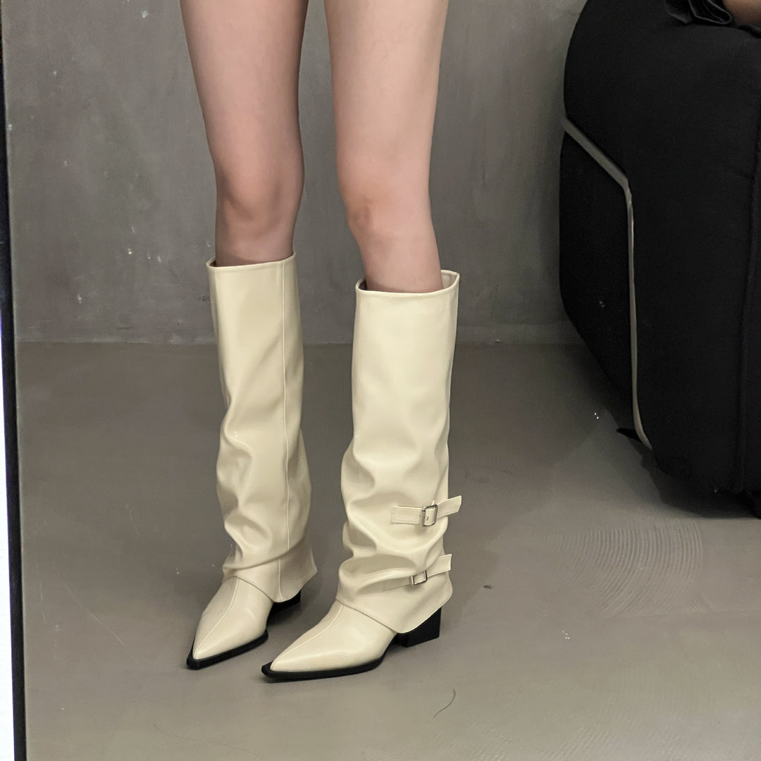 Women Elegant and Versatile Over-the-Knee Boots Mune Fashion