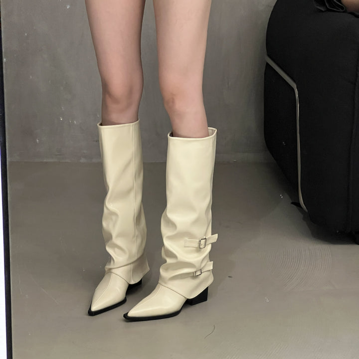 Women Elegant and Versatile Over-the-Knee Boots Mune Fashion