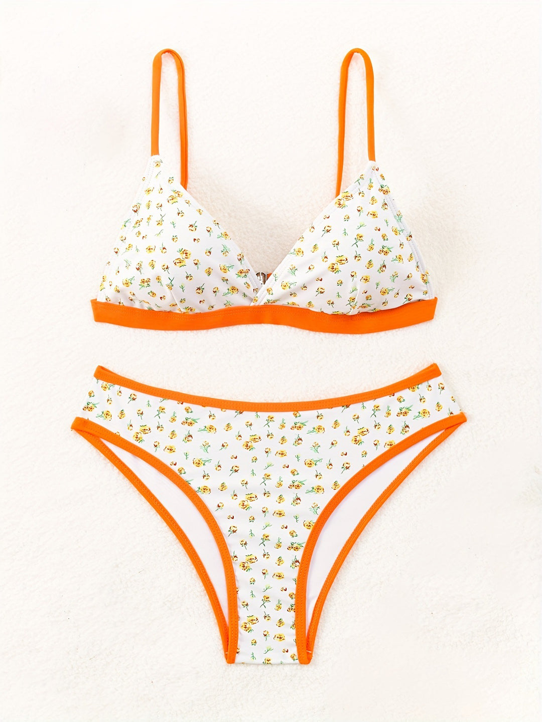 Women’s Flower Pattern Bikini with Sophisticated Cut Mune Fashion