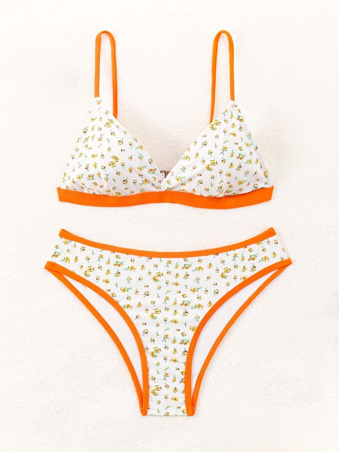 Women’s Flower Pattern Bikini with Sophisticated Cut Mune Fashion