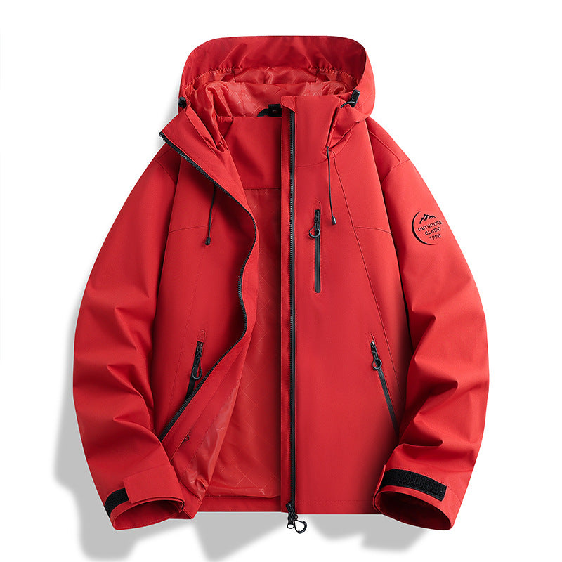 Women Lightweight Waterproof Hooded Jacket with Teddy Charm and Concealed Zipper Pockets Mune Fashion