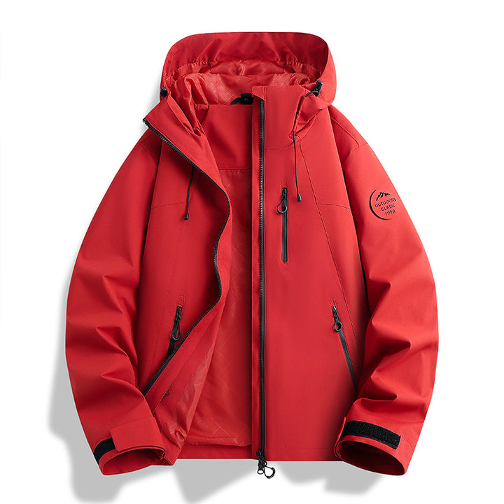 Women Lightweight Waterproof Hooded Jacket with Teddy Charm and Concealed Zipper Pockets Mune Fashion