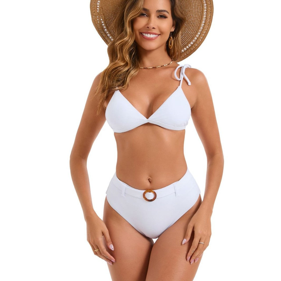 Women's triangle bikini set with adjustable straps and elegant waistband Mune Fashion