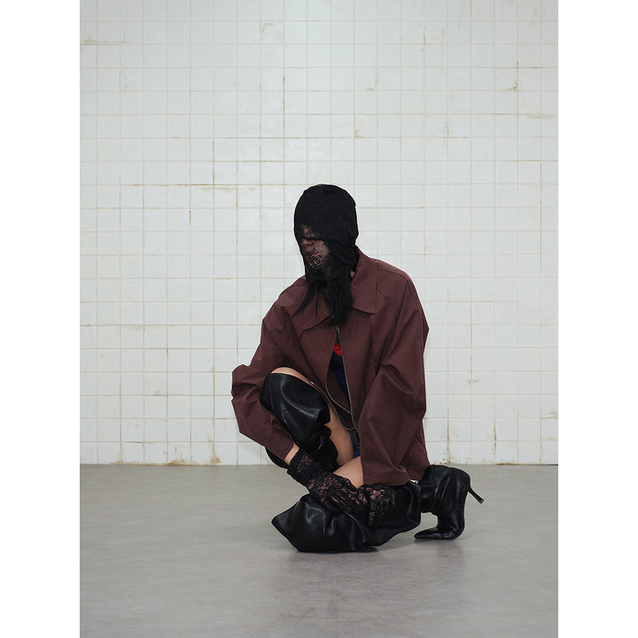 Unisex Boxy Blouson Jacket made of cotton blend with raglan sleeves and continuous zipper Mune Fashion