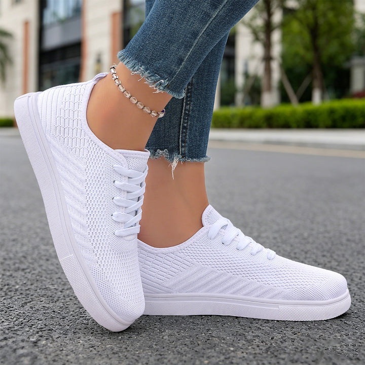 Women's lightweight knit slip-on sneaker with elastic sock entry, breathable 3D knit and cushioning lightweight sole Mune Fashion