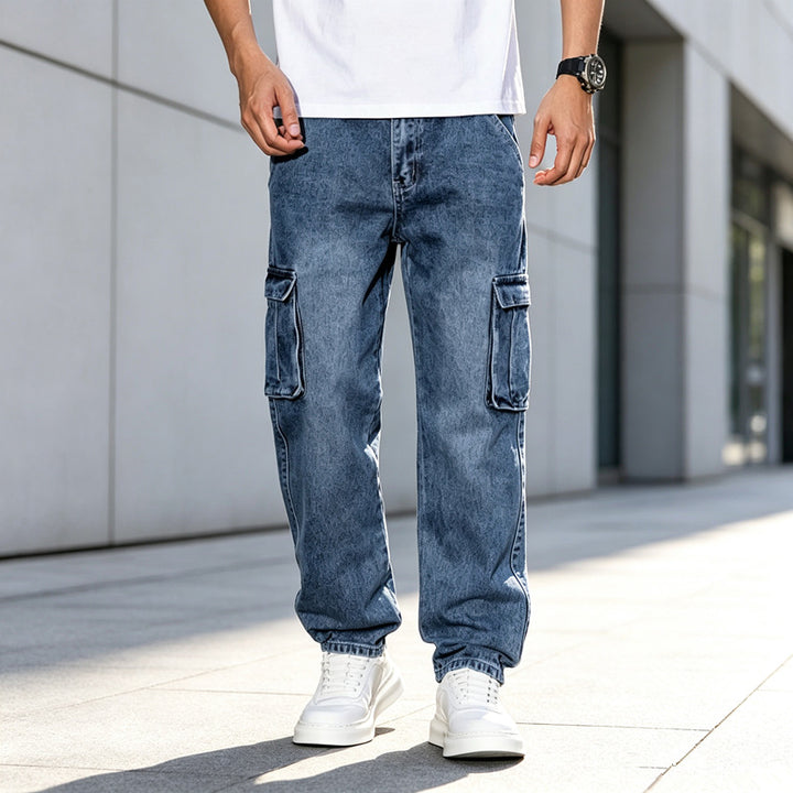Men's Utility Cargo Jeans Mune Fashion