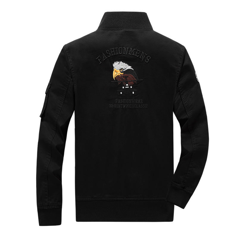 Men's cotton canvas bomber jacket with padded thermal lining and shoulder epaulettes Mune Fashion
