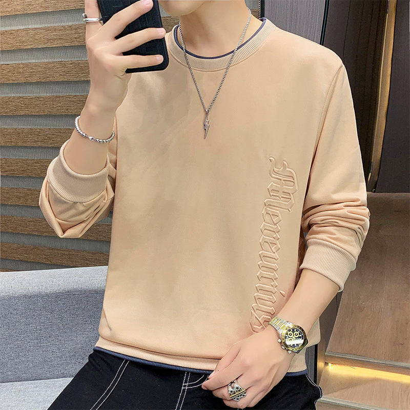 Men's Oversize Sweatshirt with Ribbed Cuffs and Embossed Side Print Mune Fashion