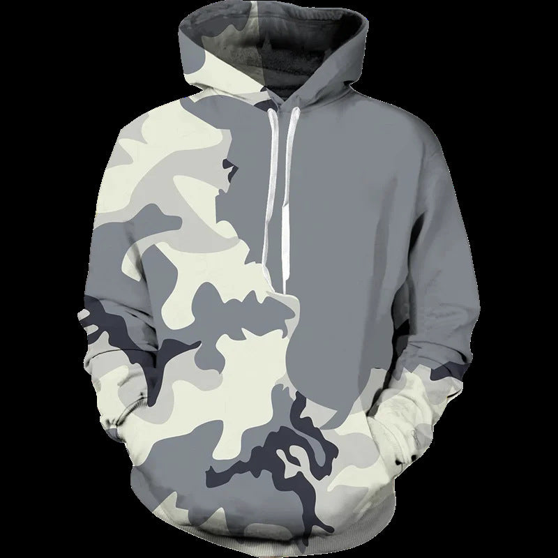 Women Casual Hoodie with Camouflage Design Mune Fashion