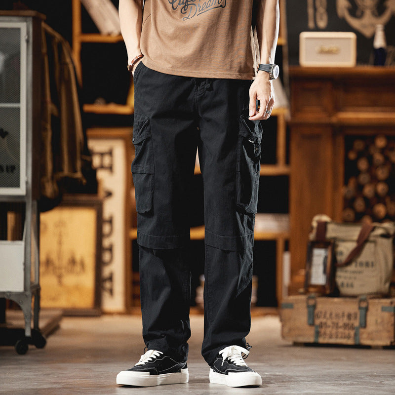 Herren Lässige Cargohose im Utility-Look mit Tunnelzugbund, Multifachtaschen und Kniepaneelen Mune Fashion