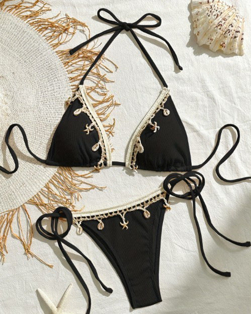 Women's triangle bikini with refined decorative details Mune Fashion