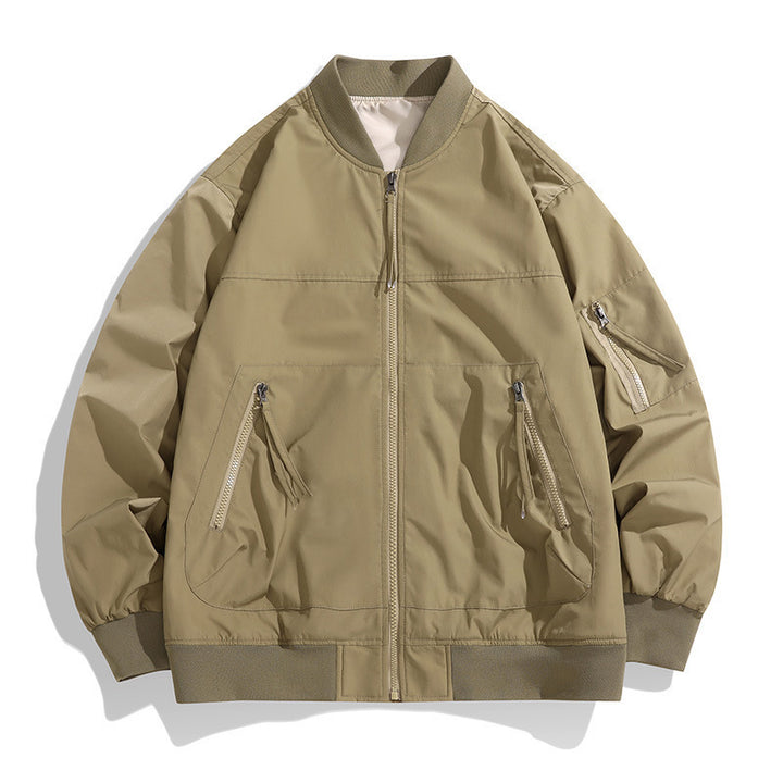 Men's sporty transitional jacket with practical zippered pockets Mune Fashion