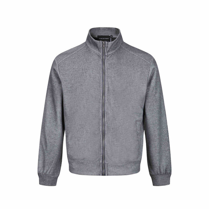 Men's lightweight sweat jacket made of cotton blend with stand-up collar, full-length zipper and side pockets Mune Fashion