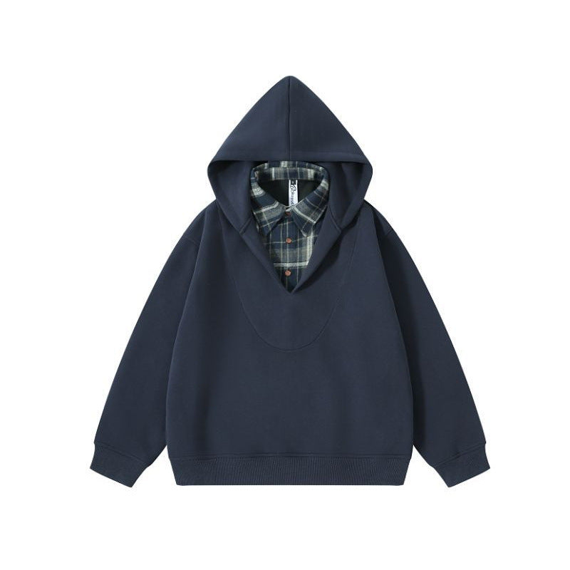 Unisex Oversize Hoodie with integrated shirt collar in layering look Mune Fashion