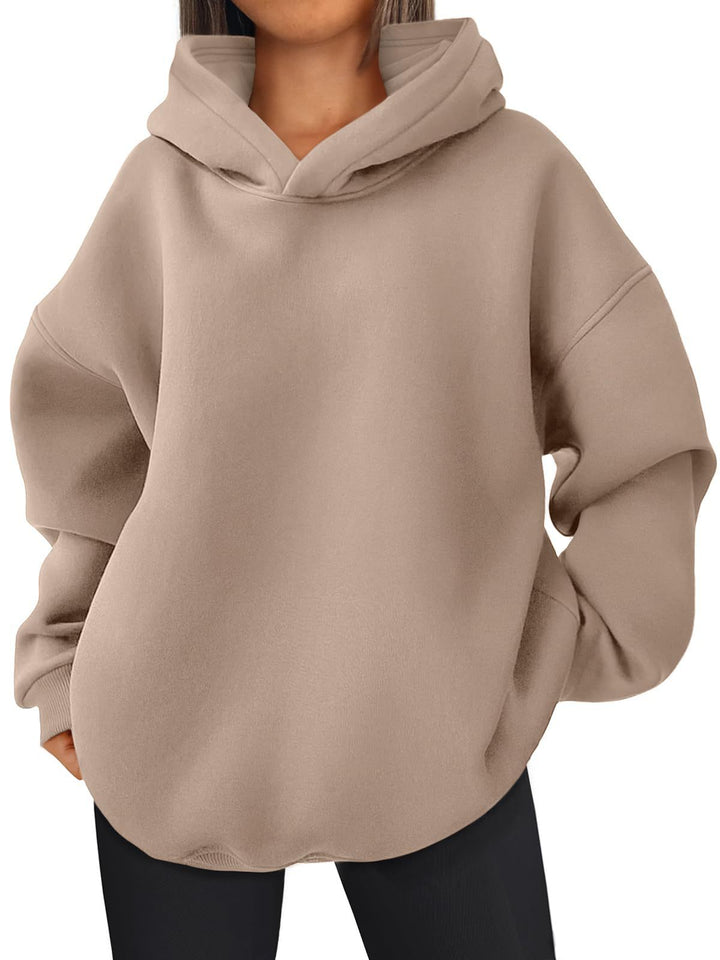 Women's nan kastiger hoodie with double-layered hood, dropped shoulders and longer back Mune Fashion