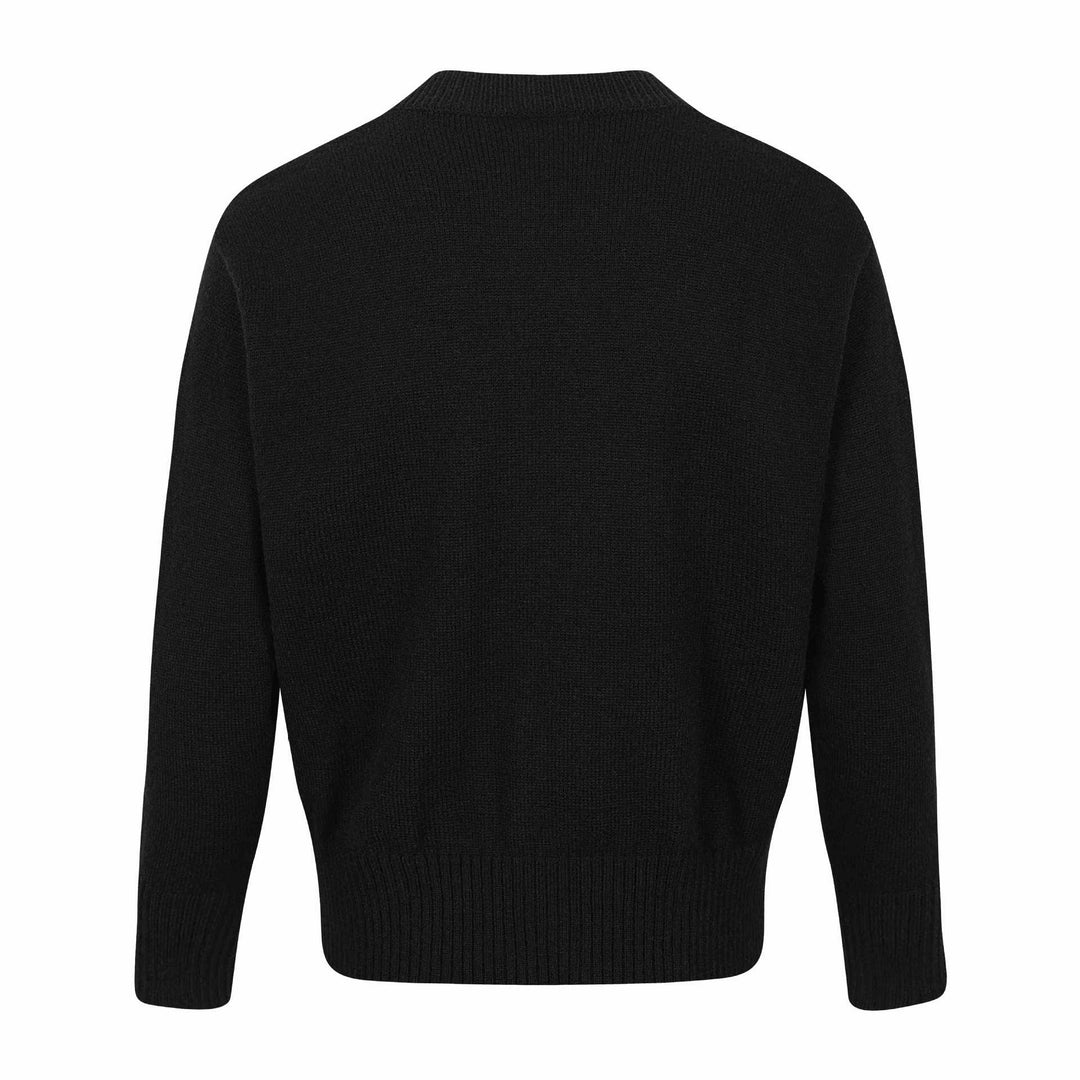 Men's double-breasted knitted cardigan with cable pattern and stand-up collar Mune Fashion