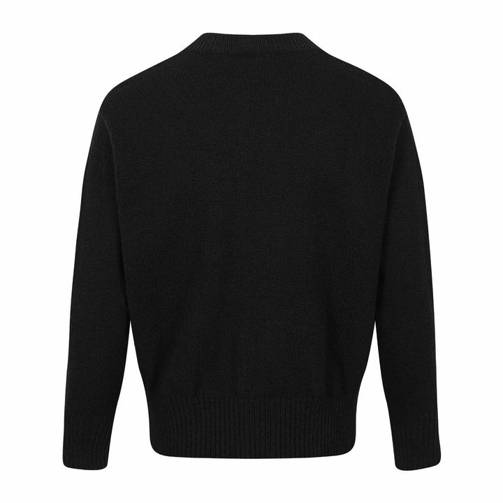 Men's double-breasted knitted cardigan with cable pattern and stand-up collar Mune Fashion