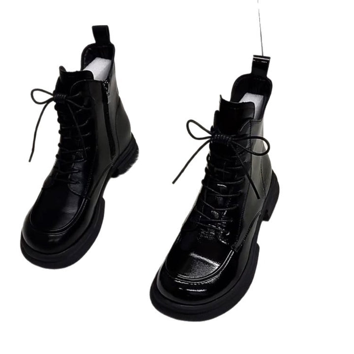 Ladies fashionable and comfortable leather ankle boots Mune Fashion