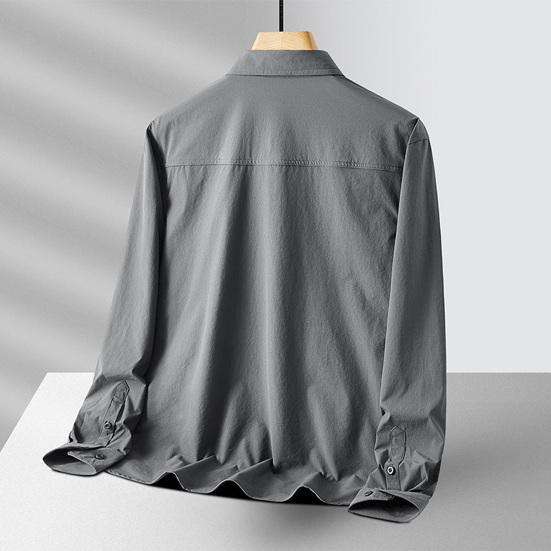 Men's Outdoor Shirt with Chest Pockets, Ripstop Fabric and Regular Fit Mune Fashion