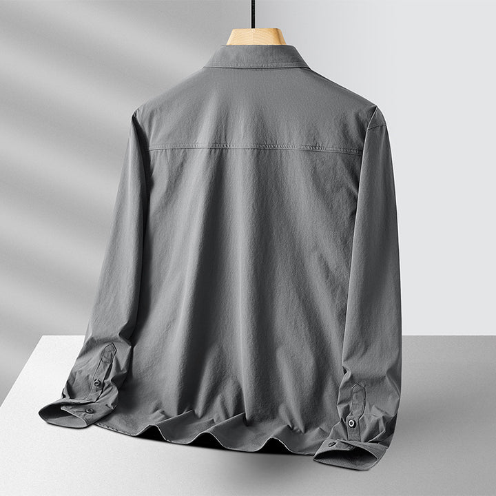 Men's Outdoor Shirt with Chest Pockets, Ripstop Fabric and Regular Fit Mune Fashion