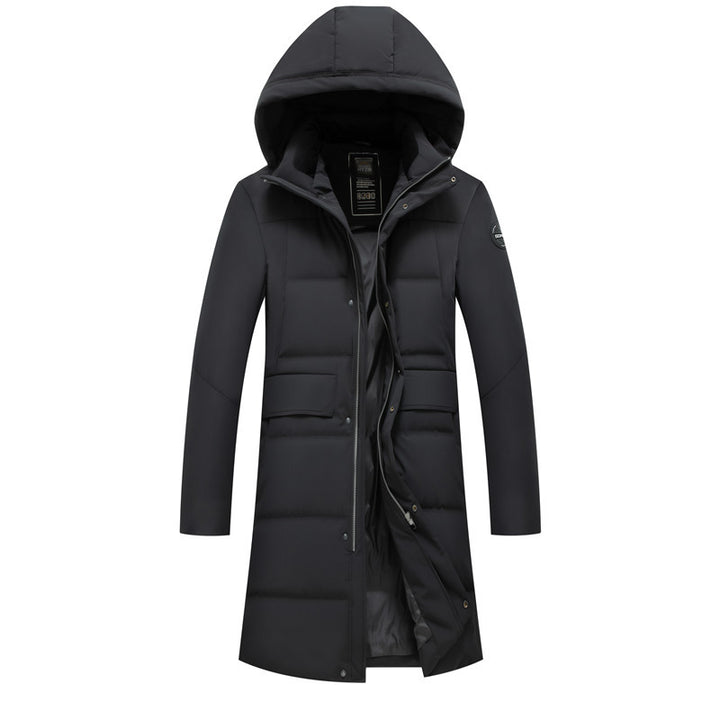 Men's Waterproof Down Parka with Hood and Extended Cut Mune Fashion