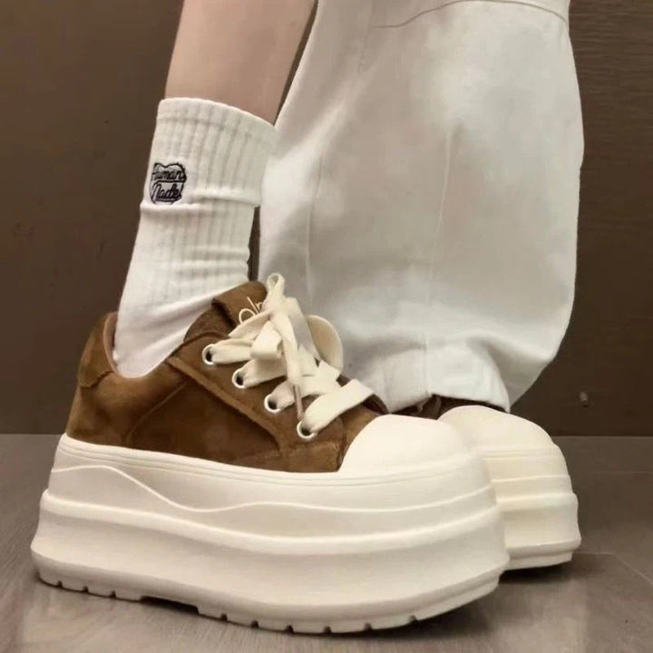 Women’s Fashion Plateau Sneakers with Soft Sole and Casual Design Mune Fashion
