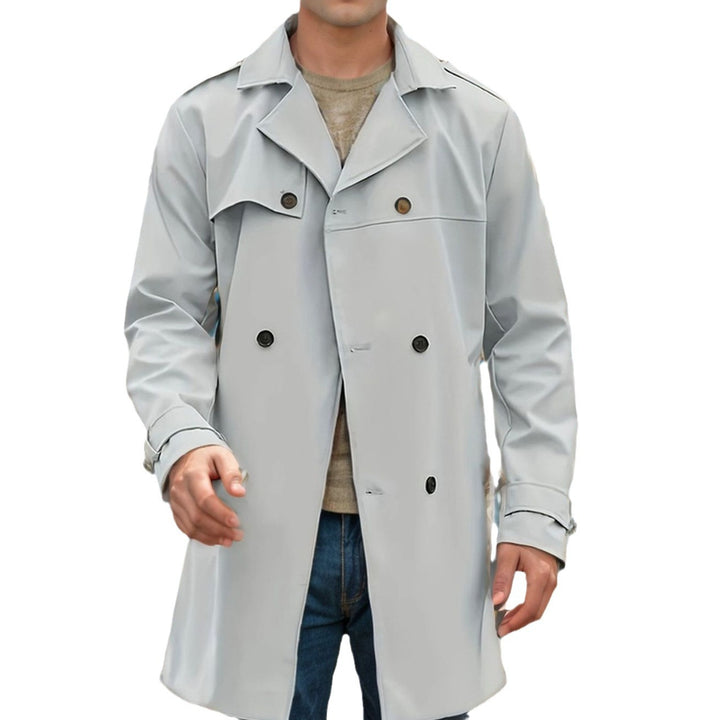 Men's urban raincoat in trench style with double-layer storm flap and adjustable cuffs Mune Fashion
