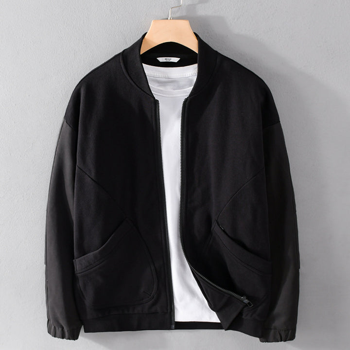 Men's light bomber jacket with contrasting sleeve inserts Mune Fashion