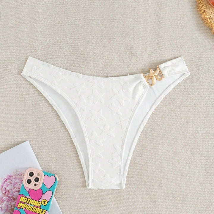 Ladies High-Cut Bikini Bottom with Floral Patterns Mune Fashion