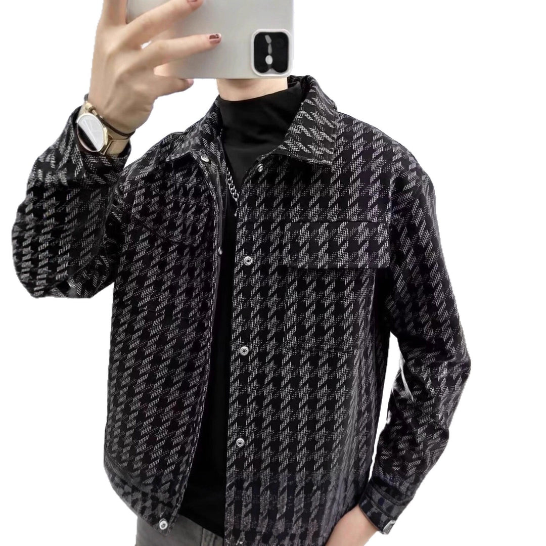 Men's Fashion Houndstooth Jacket Mune Fashion