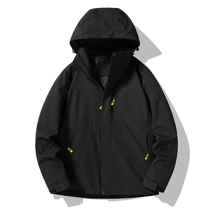 Men's minimalist technical hooded softshell jacket with matte finish and concealed zippers Mune Fashion