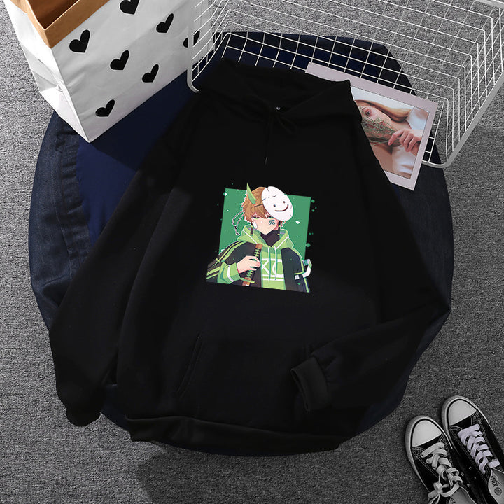 Women's hoodie with printed manga design and soft fleece lining Mune Fashion