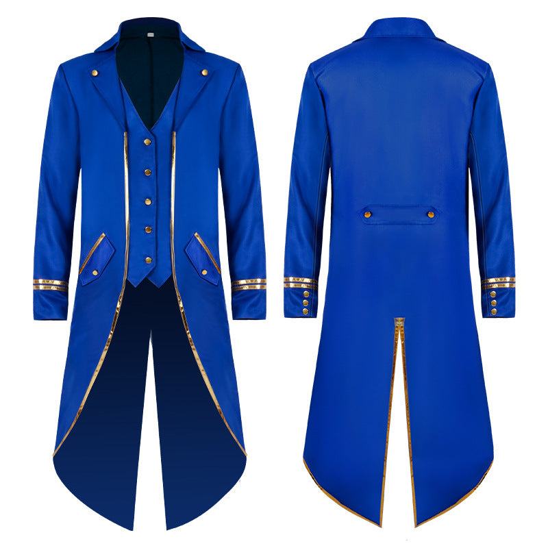 Women's longer tailored blazer coat with gold chain detail and single-breasted closure Mune Fashion