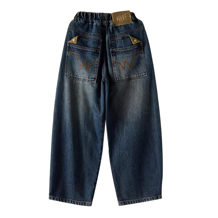 Women's Wide Jeans Pants with High Waist Mune Fashion