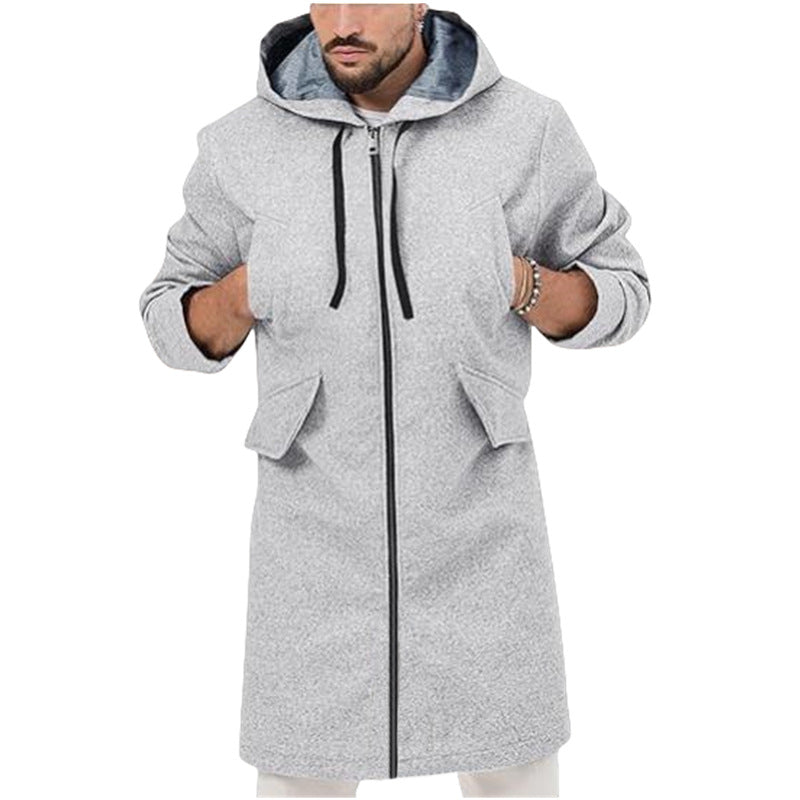 Men's Stylish Long Jacket with Hood Mune