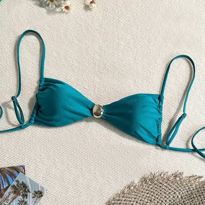 Women's Triangle Bikini with Elegant Jewelry Detail Mune Fashion