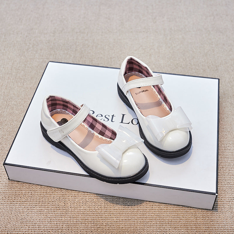 Girl's ballerinas with adjustable strap and bow detail Mune Fashion