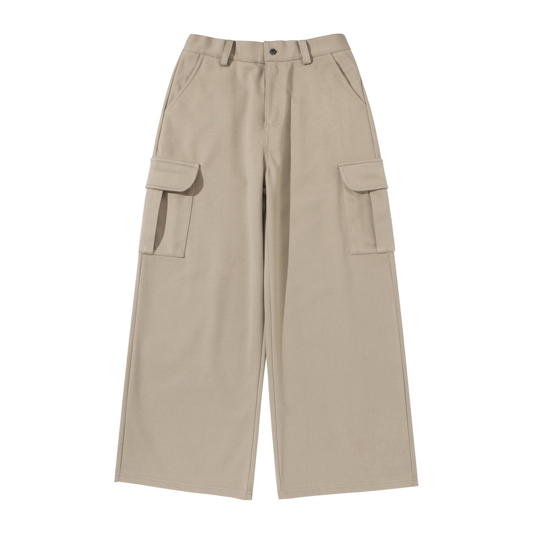 Women's Cropped Cargo Pants with Wide Legs and Patch Pockets Mune Fashion