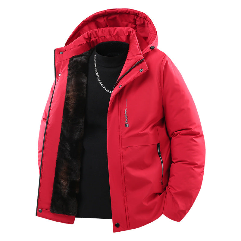 Men's Stylish Winter Jacket with Faux Fur Mune Fashion