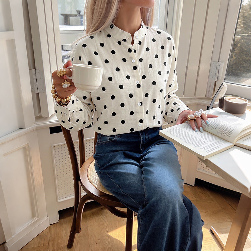 Ladies Elegant Blouse with Dots Mune Fashion