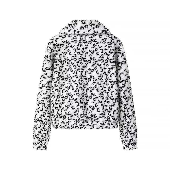Women's cozy teddy fleece jacket with stand-up collar and full zip Mune Fashion