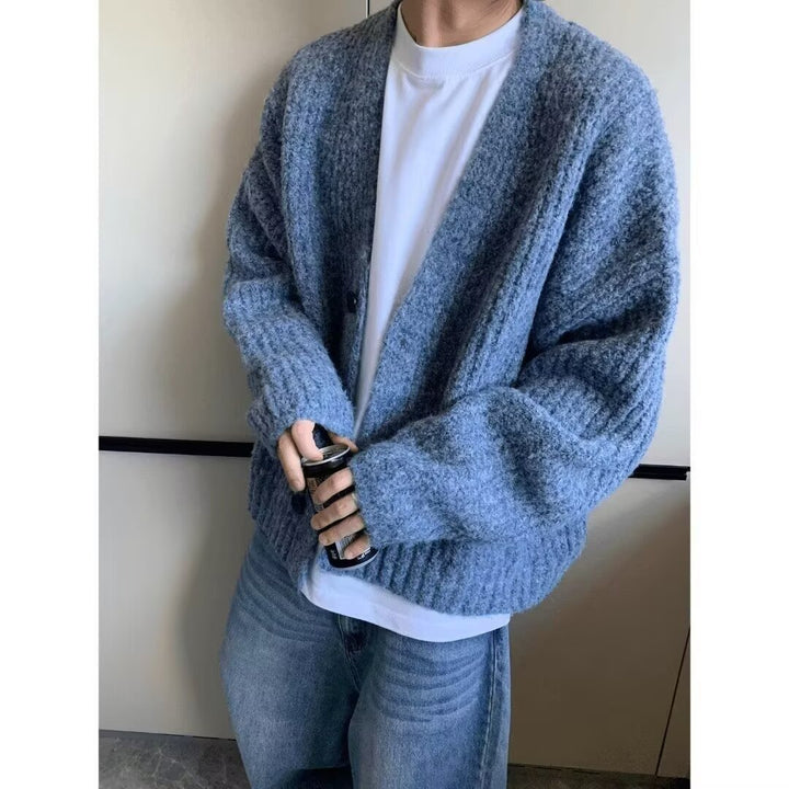 Men's Fashionable Oversized Cardigan with Button Closure Mune Fashion
