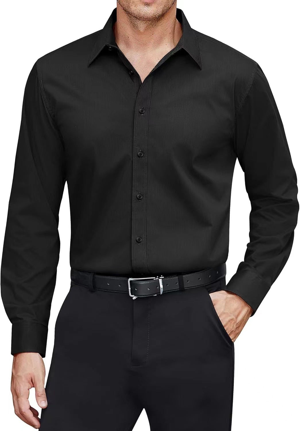 Men's tailored business shirt with Kent collar and easy-care cotton blend Mune Fashion