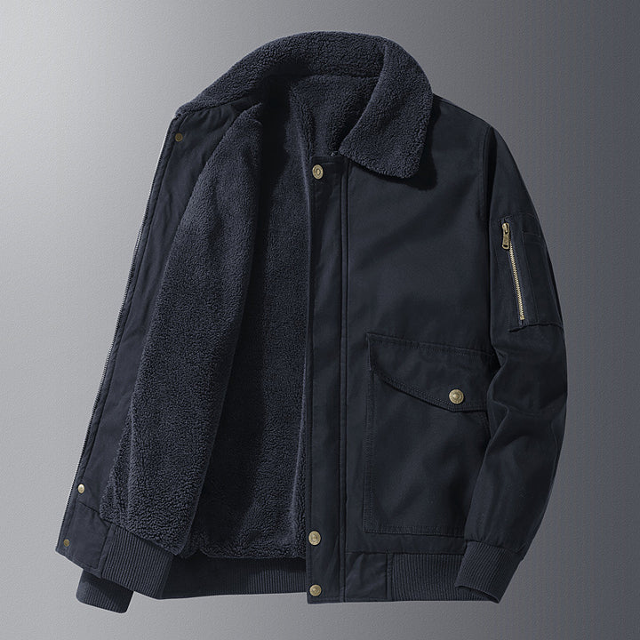 Men's Thermo Pilot Blouson with continuous teddy fleece, flap pockets, and sleeve organizer Mune Fashion