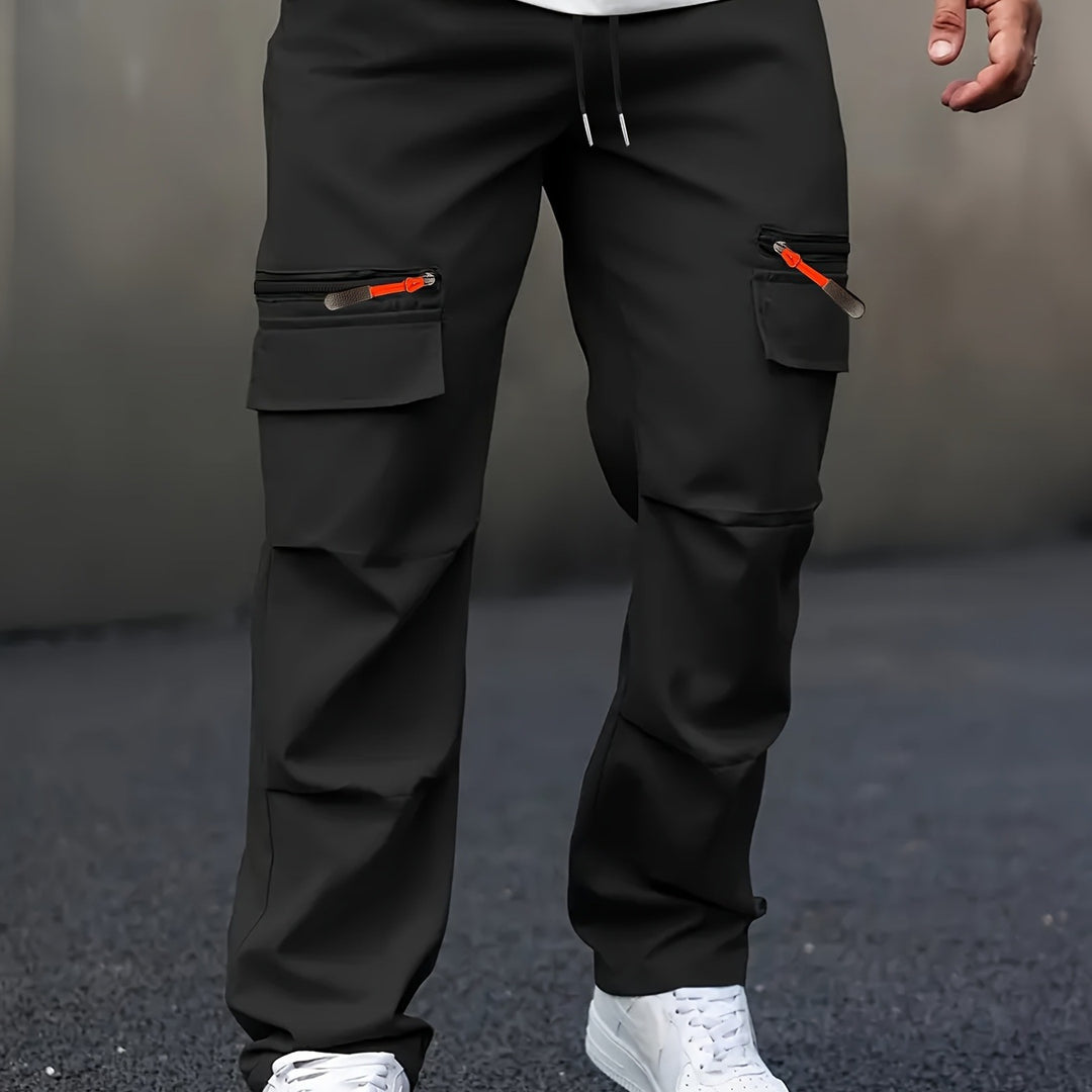 Men's Cargo Jogging Pants with Zipper Utility Pockets Mune Fashion