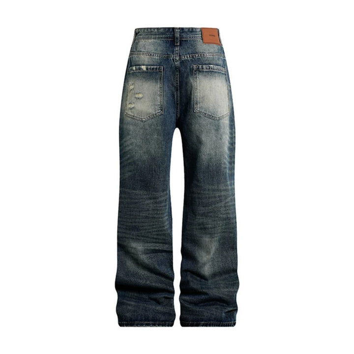 Women's Loose Highwaist Distressed Denim Jeans in Palazzo Cut Mune Fashion