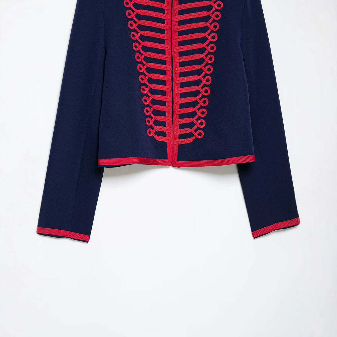 Women's short jacket in hussar style with decorative cord embellishment Mune Fashion