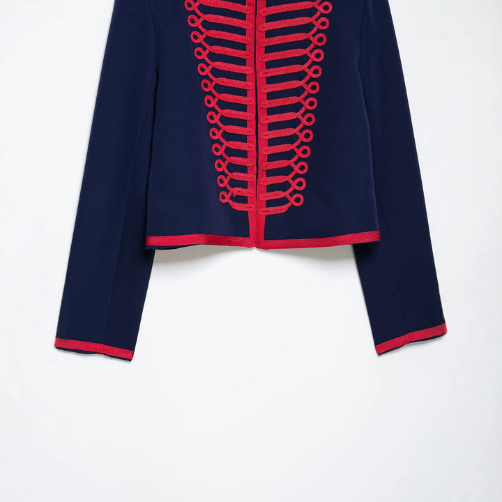 Women's short jacket in hussar style with decorative cord embellishment Mune Fashion