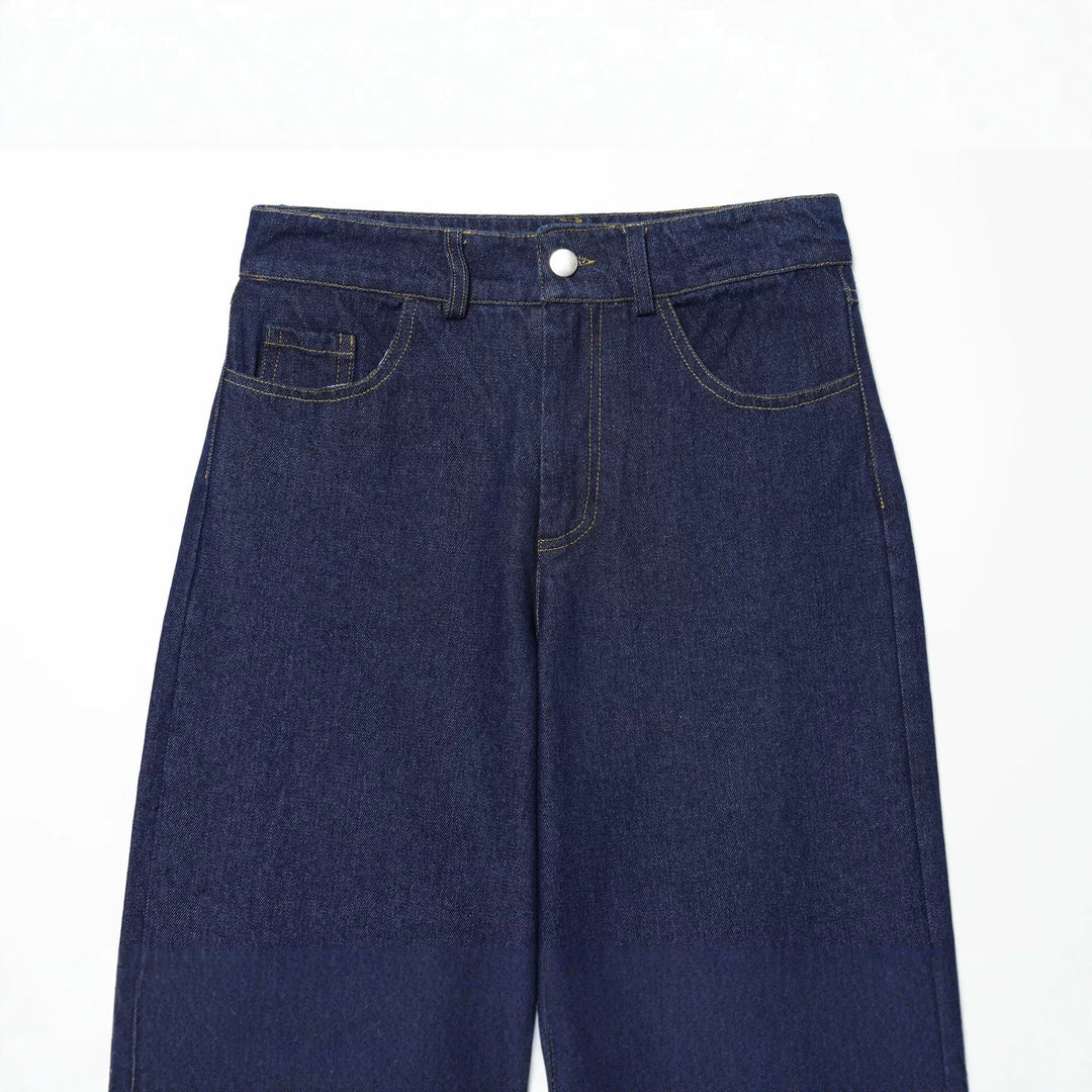 Women's high-waisted jeans shorts with wide leg and five-pocket cut Mune Fashion