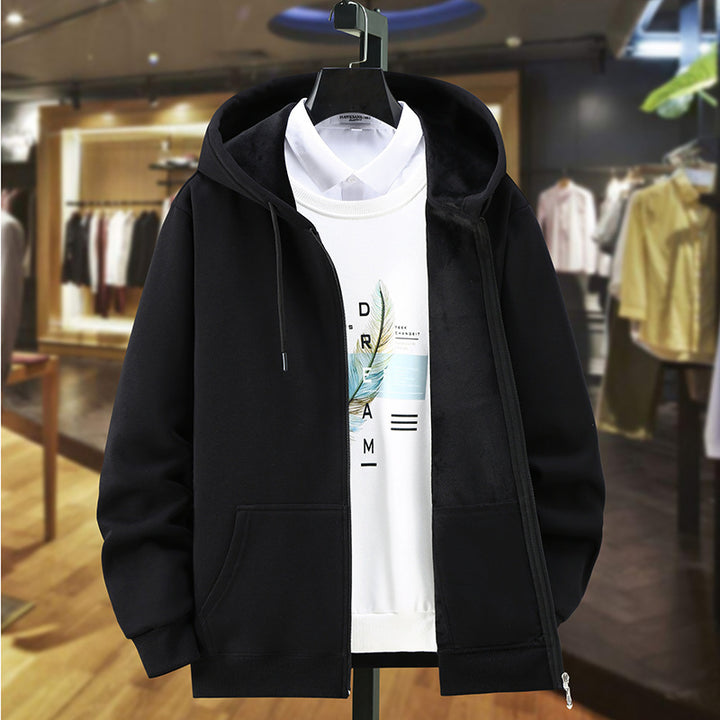 Mune | Casual Autumn Full Zip Hoodie with Drawstring for Men
